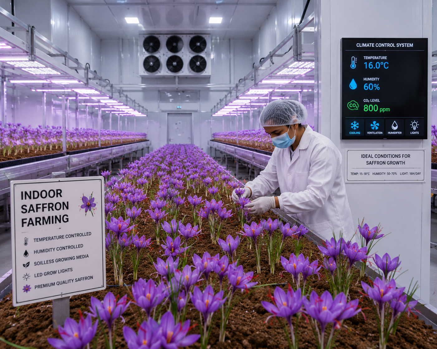 Indoor Saffron Farming